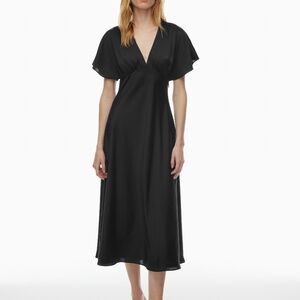 Wilfred Terrace Dress Black Satin Size 4